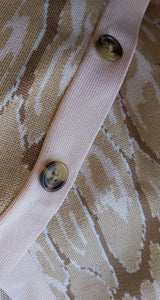 Cardigan Animal Print Rosa Camel