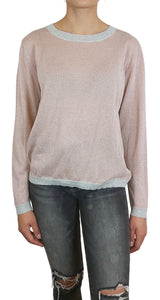 Sweater Rosado Fibras Metalizadas