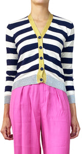 Sweater Rayas Azul Dorado