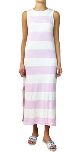 Vestido Maxi Blanco Rosado