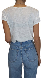 Polera Blanca Detalle De Lentejuelas