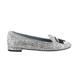 Glitter Argento Round Loafer