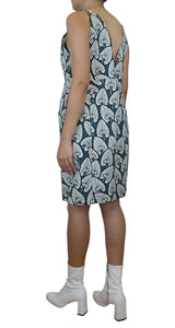 Vestido sin mangas Verde estampado