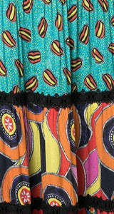 Falda Maxi Lesa Paneled Multicolor