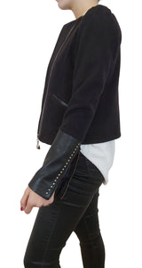 Chaqueta Navy Lana Asimétrica