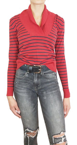 Sweater Con Cuello Rayado