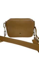 Bandolera Cuero Camel Cadenas
