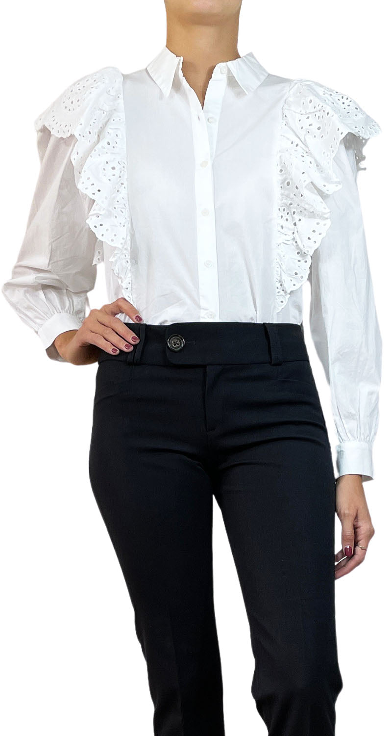 Camisa con vuelos mujer cheap