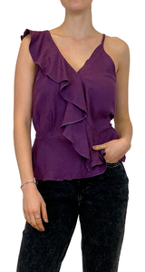 Blusa Morada con Vuelos