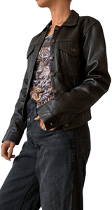 Chaqueta Cuero Café