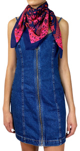 Pañuelo Azul Flores