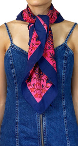 Pañuelo Azul Flores