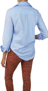 Blusa Celeste con Bolsillo