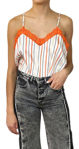 Top Stripes Encaje