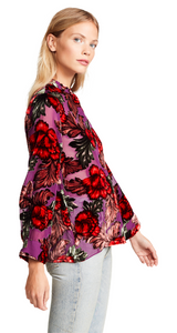 Eloise Velvet Burnout Blouse