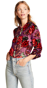 Eloise Velvet Burnout Blouse