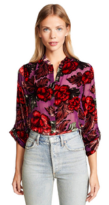 Eloise Velvet Burnout Blouse