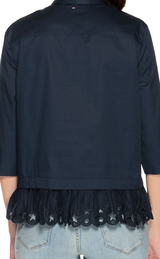 Blusa Navy Eyelet