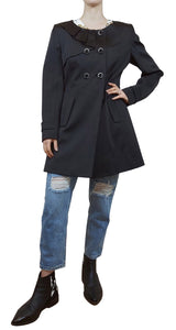Trench Negro Plisado