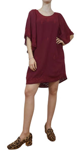 Mini Vestido Rojo Bordado