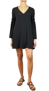 Vestido Mini Negro Mangas