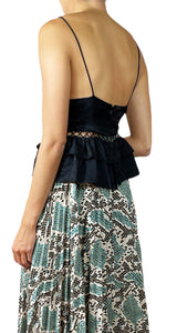 Crop Tops Negro Vuelos