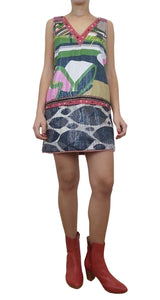 Vestido Mini Lentejuelas Multicolor