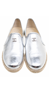 Alpargatas Cuero Metálico