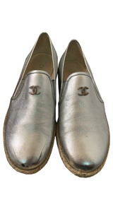 Alpargatas Cuero Metálico