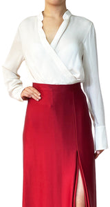 Blusa Blanca Escote V