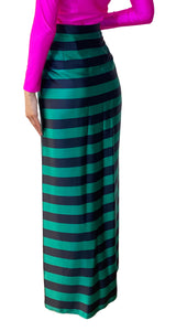 Falda Listas Verde Azul