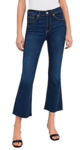 Croppped Flare Mid-Rise Jeans