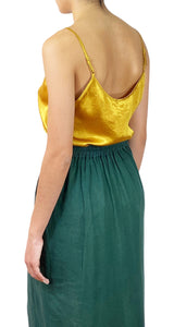 Blusa Mostaza Satinada