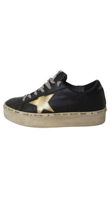 Zapatillas Hi Star Black Dorado