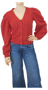 Cardigan Rojo Calado