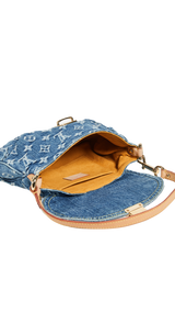 Louis Vuitton "denim pleaty mini" cartera de hombro (5214084202631)