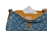 Louis Vuitton "denim pleaty mini" cartera de hombro (5214084202631)