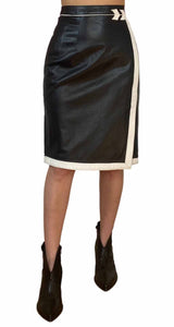Falda Cuero Negro