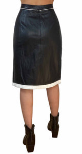 Falda Cuero Negro