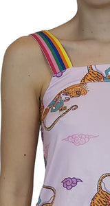 Polera Tigre Rosado Arcoiris