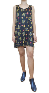 Vestido Llamas Negro