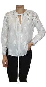 Blusa Macramé Blanca