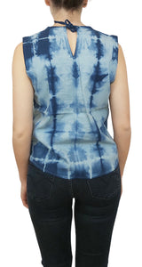 Blusa Lino Tie Dye Azul