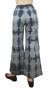 Pantalón de Lino Tie Dye Gris