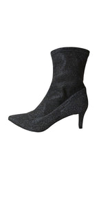 Botines Glitter Textil Plateado