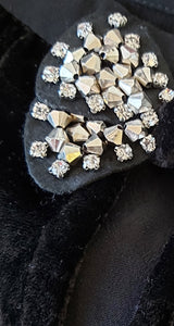 Blusa Velvet Negro Lazo Gemas