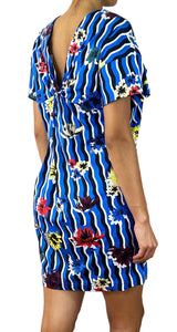 Vestido Azul Flores