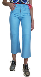 Pantalón Cuero Celeste