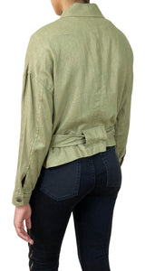Chaqueta Verde Lino