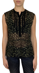 Blusa Green in Transparency Print